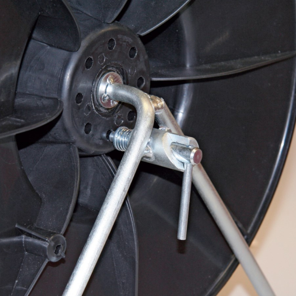 Elektriskā gana auklas spole ar metāla tītavu